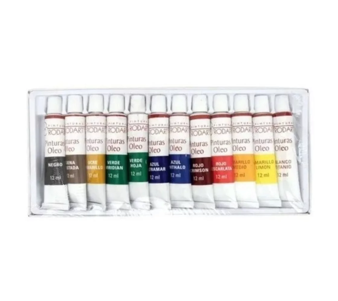 Foto 6 pulgar | Kit Estuche Pintura Óleo Rodart Arte Tubo 12 Ml 12 Colores