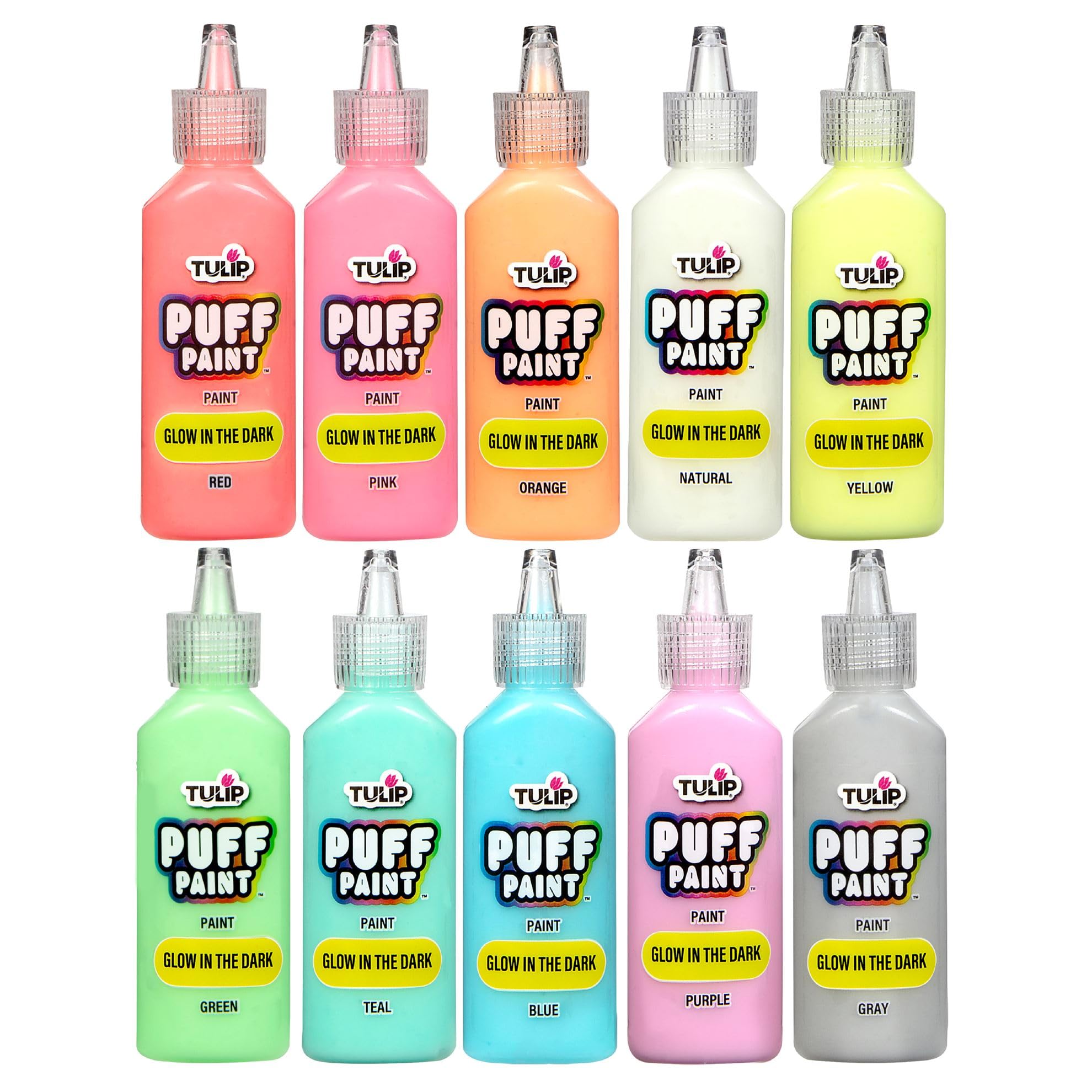 Foto 2 | Puff Paint Tulip Glow In The Dark, Paquete De 10 Unidades (0,75 Onzas Líquidas) - Venta Internacional.