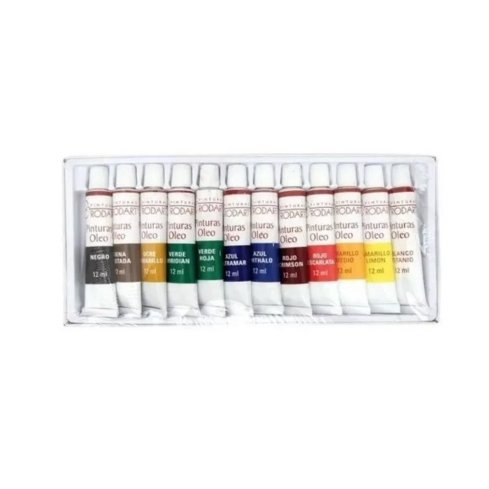 Foto 4 pulgar | Kit Estuche Pintura Óleo Belug Arte Tubo 12 Ml 12 Colores, Multicolor