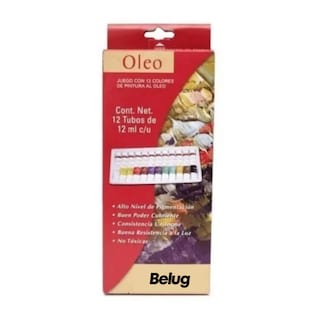 Foto 4 | Kit Estuche Pintura Óleo Belug Arte Tubo 12 Ml 12 Colores, Multicolor