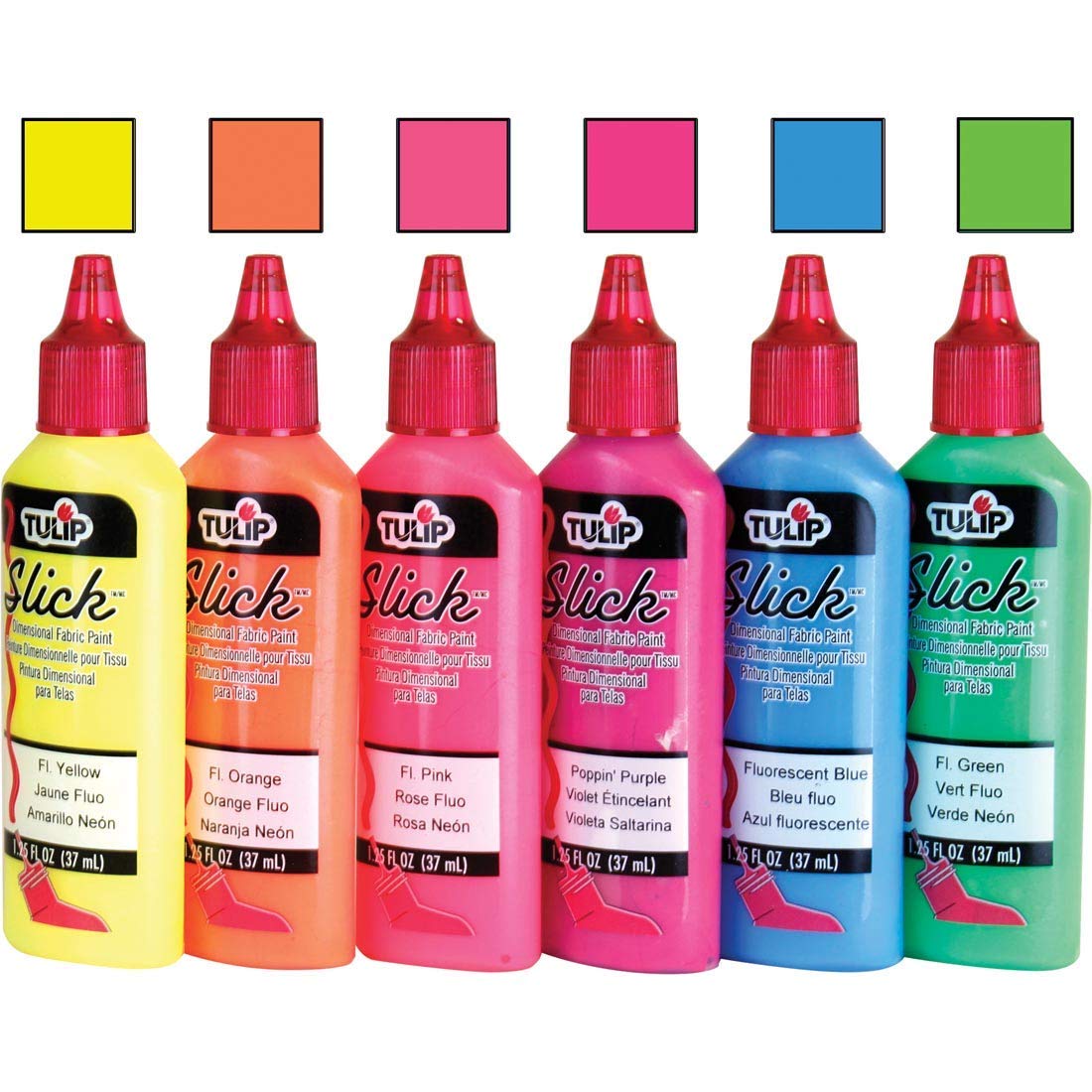 Foto 4 pulgar | Pintura Para Tela Tulip Dimensional Neon, 37 Ml, Paquete De 6 - Venta Internacional.