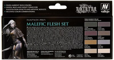 Foto 4 | Set De Pintura Acrílica Vallejo Pro Nocturna Malefic Flesh 8x17ml - Venta Internacional.