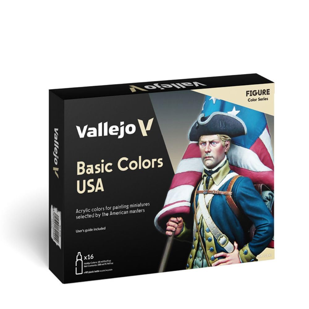 Foto 2 pulgar | Set De Pintura Acrílica Para Modelar Vallejo Model Color Basic Usa 18ml - Venta Internacional.