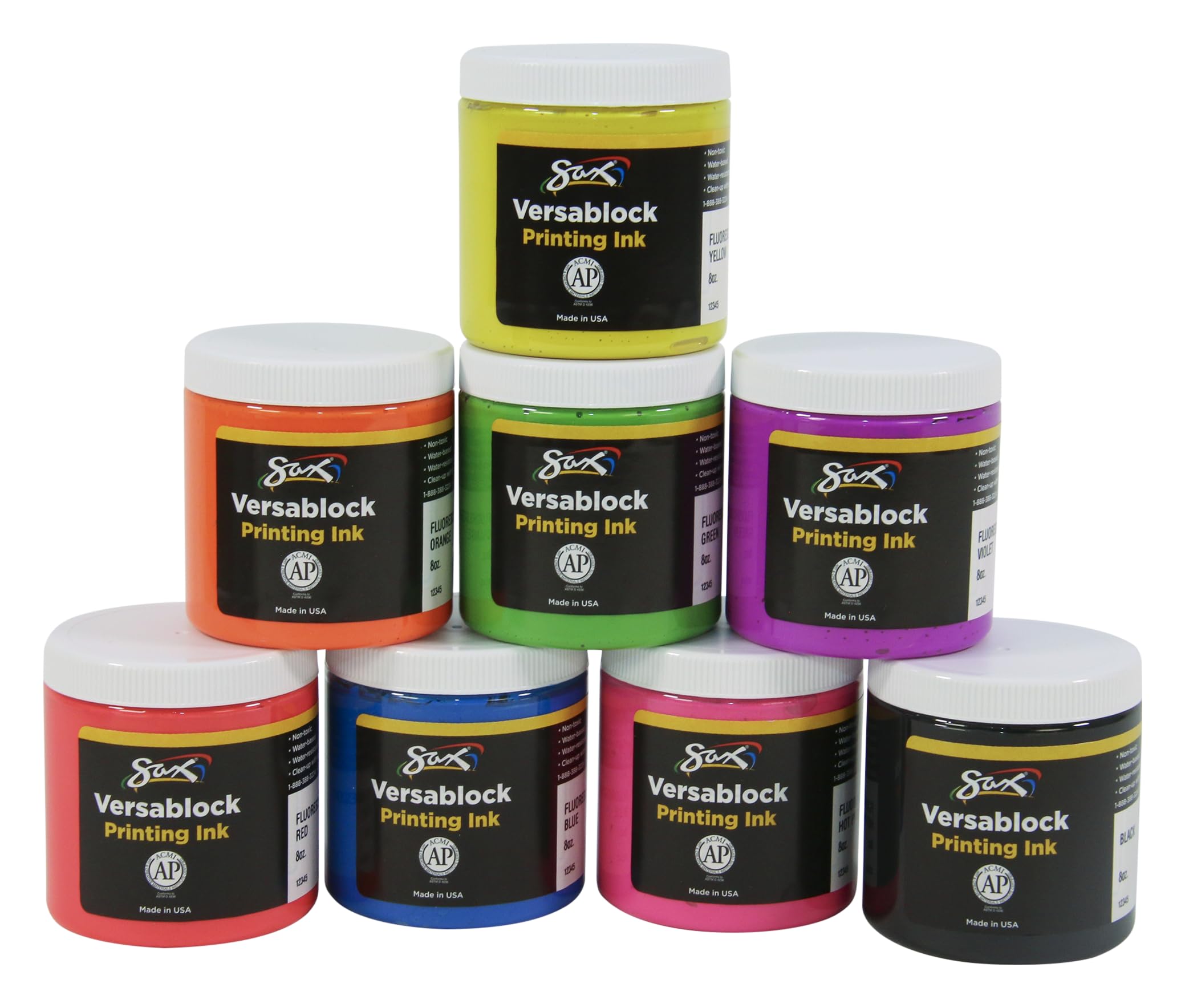 Foto 2 pulgar | Tinta De Impresión En Bloque Para Saxo Versablock A Base De Agua, 240 Ml, Juego De 8 - Venta Internacional.