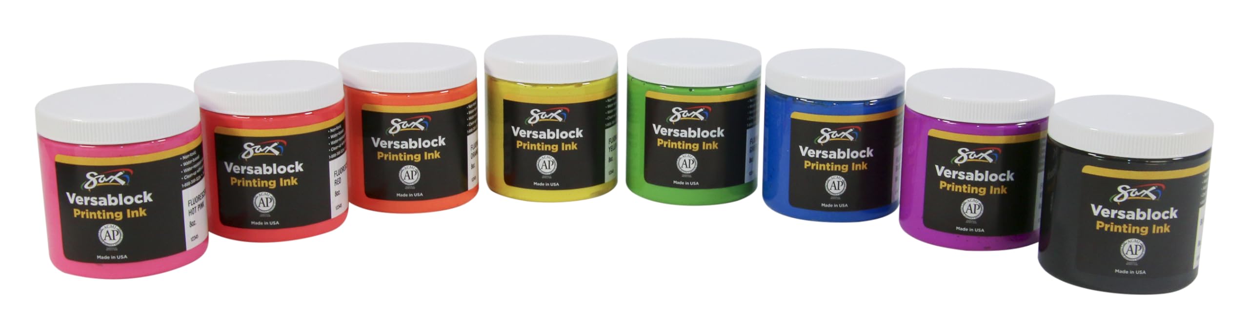 Foto 2 | Tinta De Impresión En Bloque Para Saxo Versablock A Base De Agua, 240 Ml, Juego De 8 - Venta Internacional.
