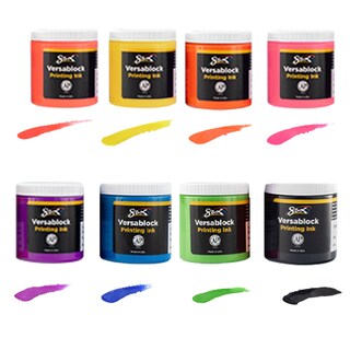 Foto 4 | Tinta De Impresión En Bloque Para Saxo Versablock A Base De Agua, 240 Ml, Juego De 8 - Venta Internacional.