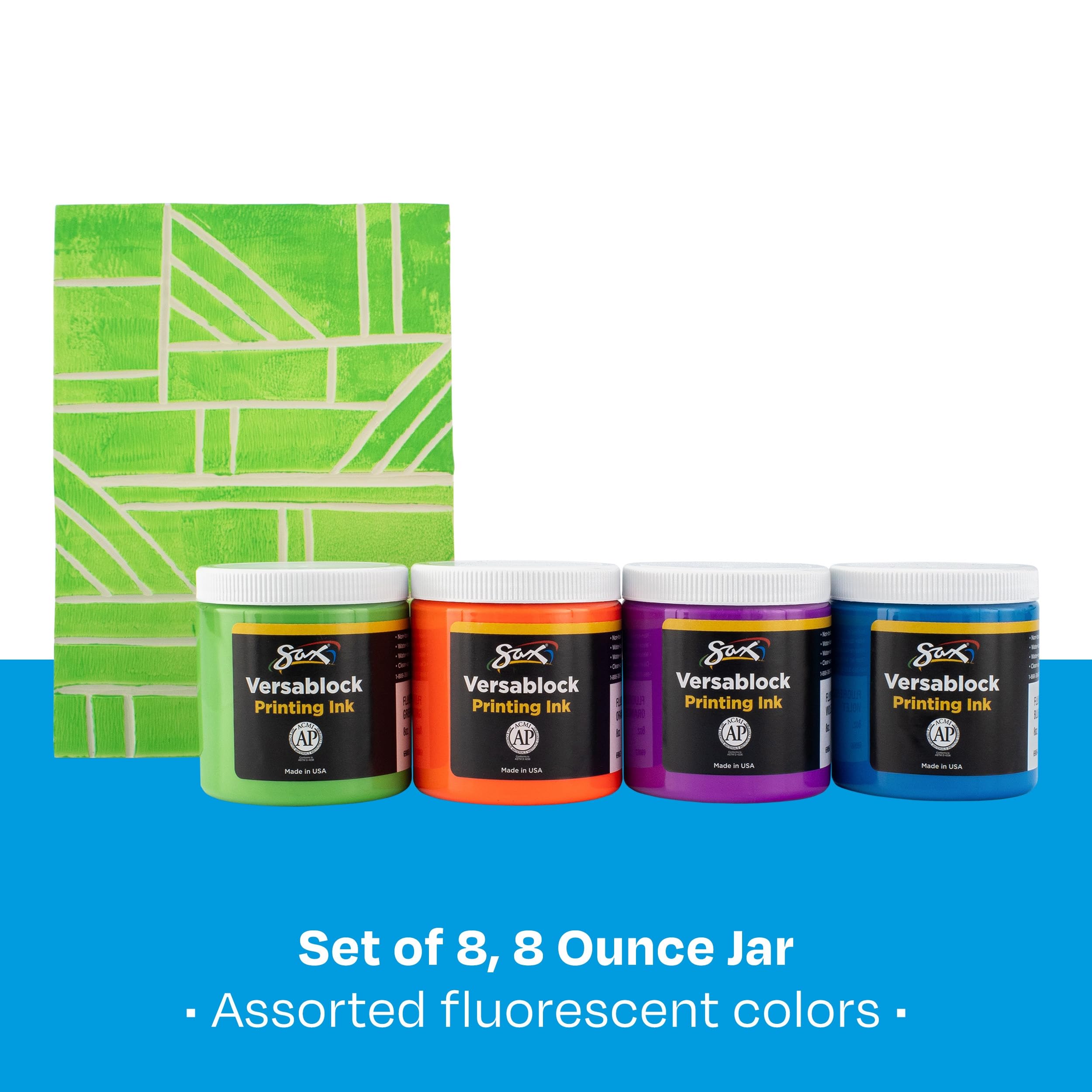 Foto 6 pulgar | Tinta De Impresión En Bloque Para Saxo Versablock A Base De Agua, 240 Ml, Juego De 8 - Venta Internacional.