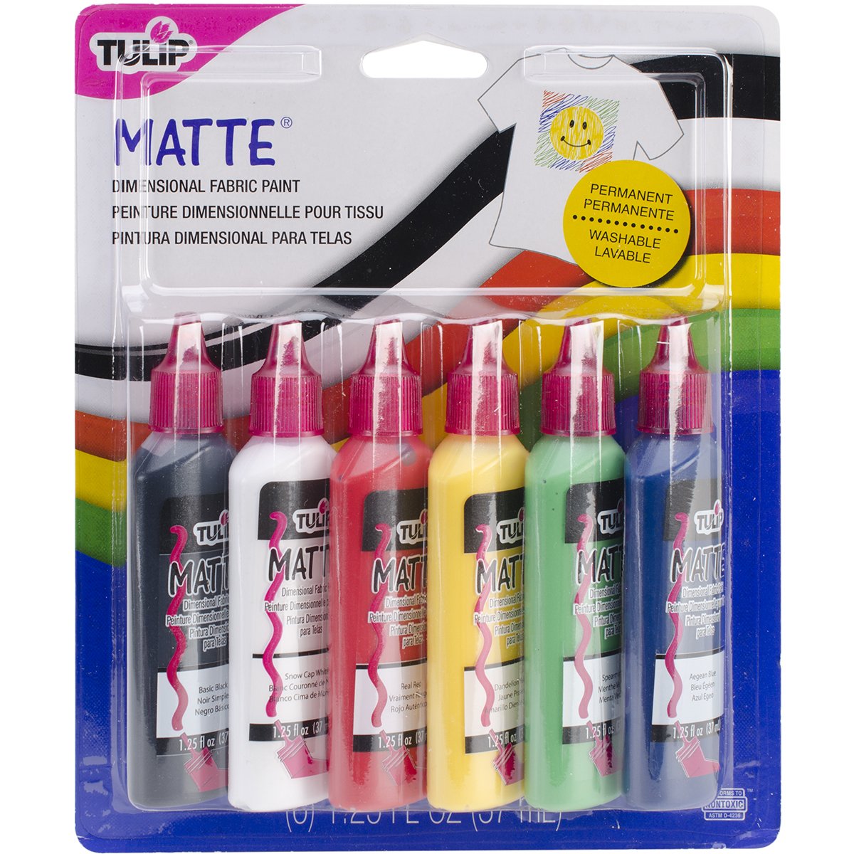 Foto 2 pulgar | Pintura Para Tela Tulip Dimensional Matte, Paquete De 6 Colores Metálicos - Venta Internacional.