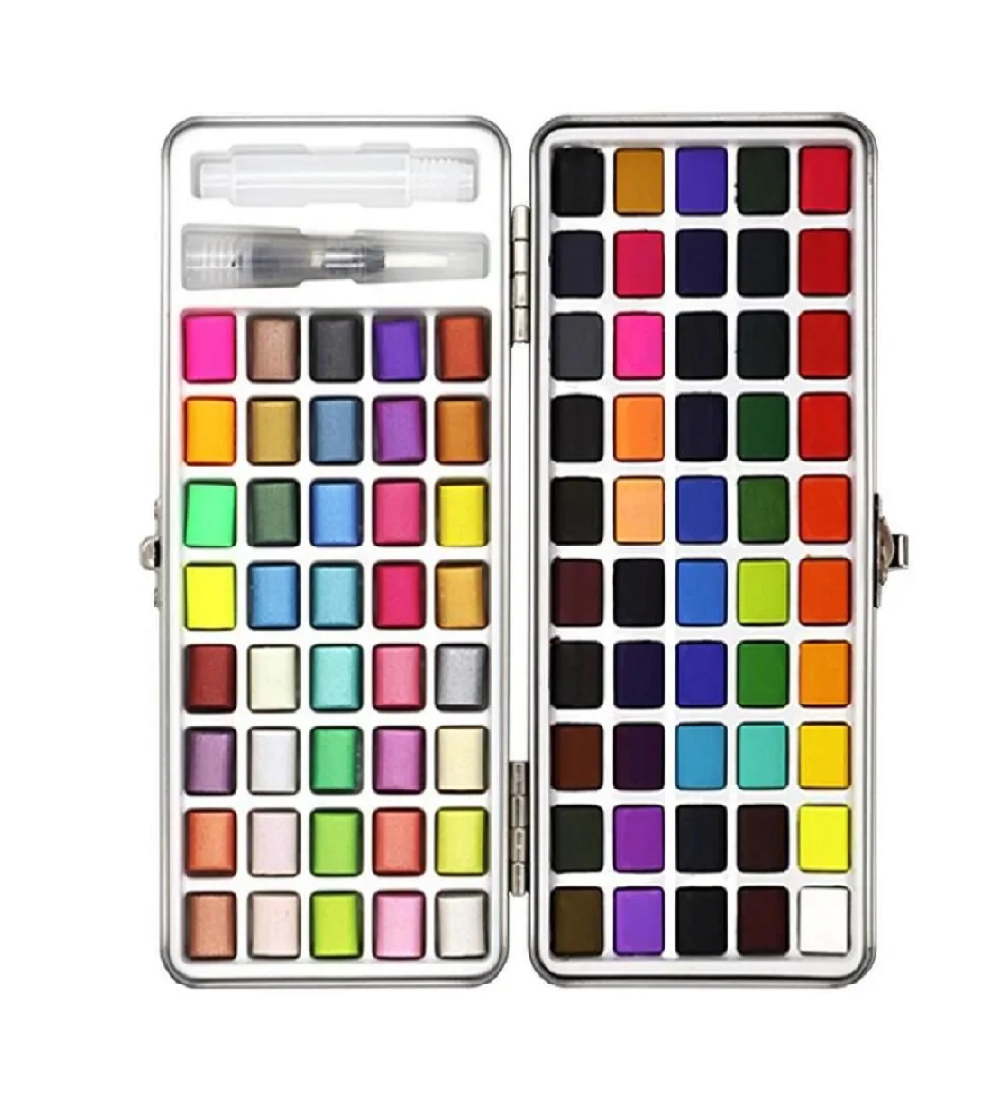 Set de 90 Acuarelas Sólidas para Dibujo Multicolor