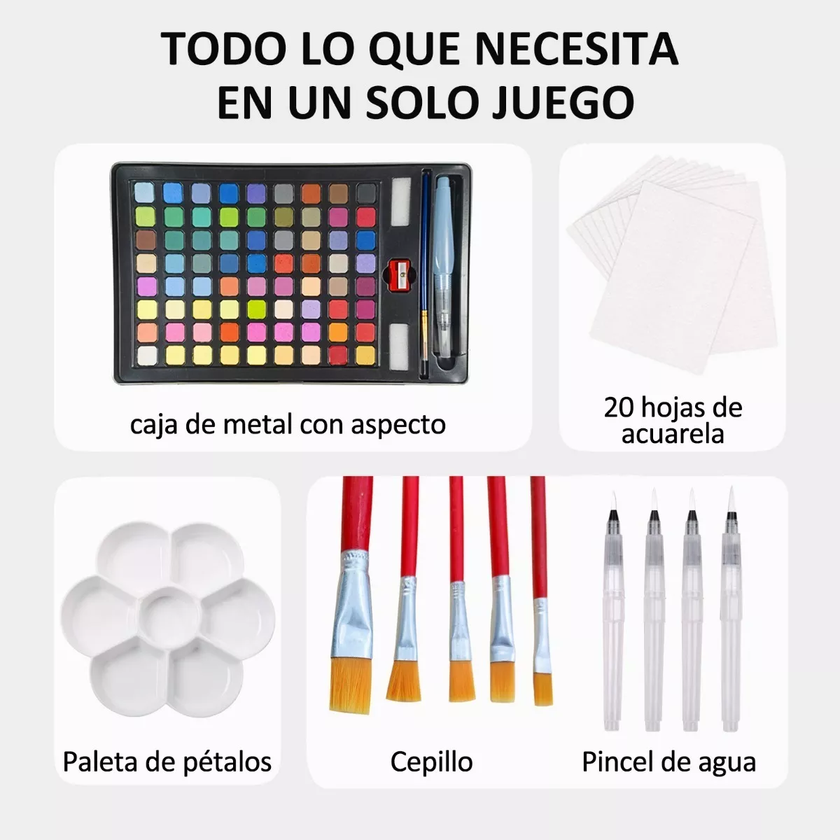 Foto 3 pulgar | Set de Arte Profesional BELUG Kit Dibujo Acuarelas 107 PZAS