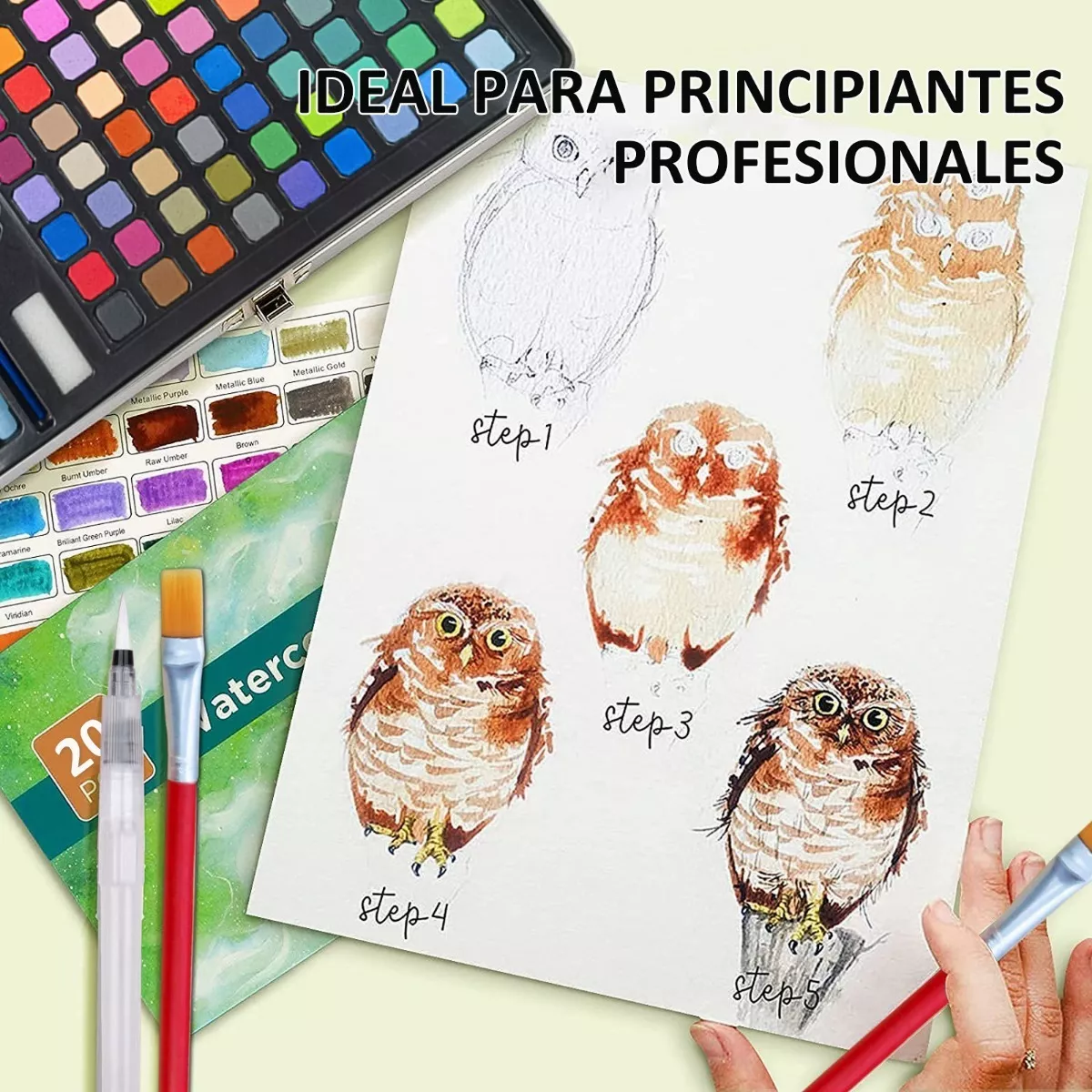 Foto 6 pulgar | Set de Arte Profesional BELUG Kit Dibujo Acuarelas 107 PZAS