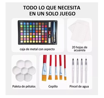 Foto 5 | Set Arte Profesional Kit Dibujo Acuarelas Profesional 117 Pzs Belug