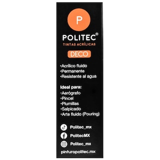 Foto 3 | Set 2 Piezas De Tinta Acrilica 30ml Politec