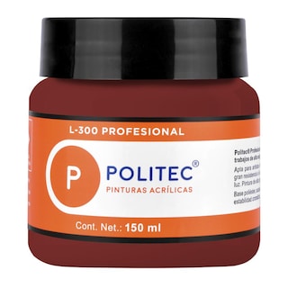 Foto 1 | Set 2 Piezas De Pintura Acrílica Linea 300 Profesional 150ml Politec