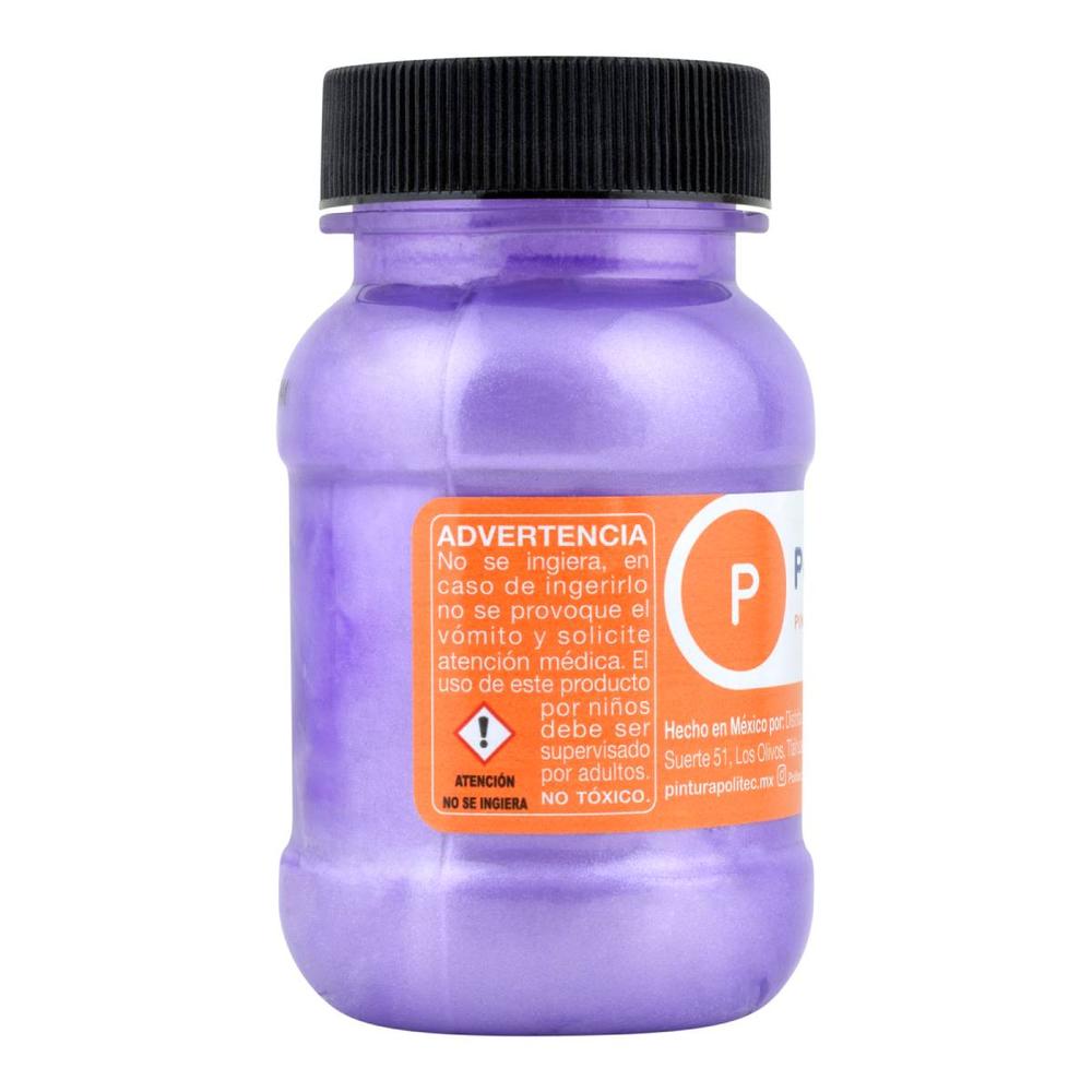 Foto 4 pulgar | Pintura Acrílica Politec Morado Metálico de 100 ml 2 Piezas