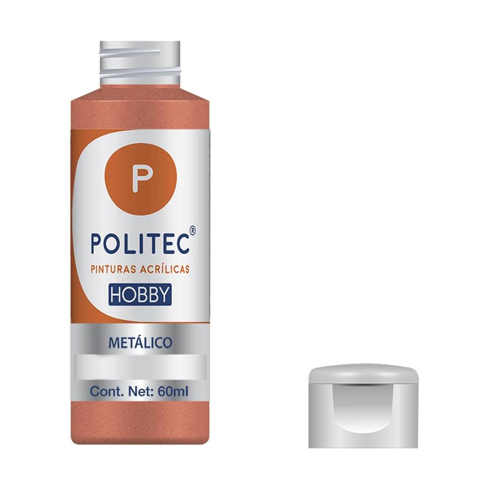 Foto 3 pulgar | Kit 3 Pinturas Acrílicas Metálica Línea Hobby 60ml Politec