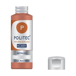 Foto 2 | Kit 3 Pinturas Acrílicas Metálica Línea Hobby 60ml Politec