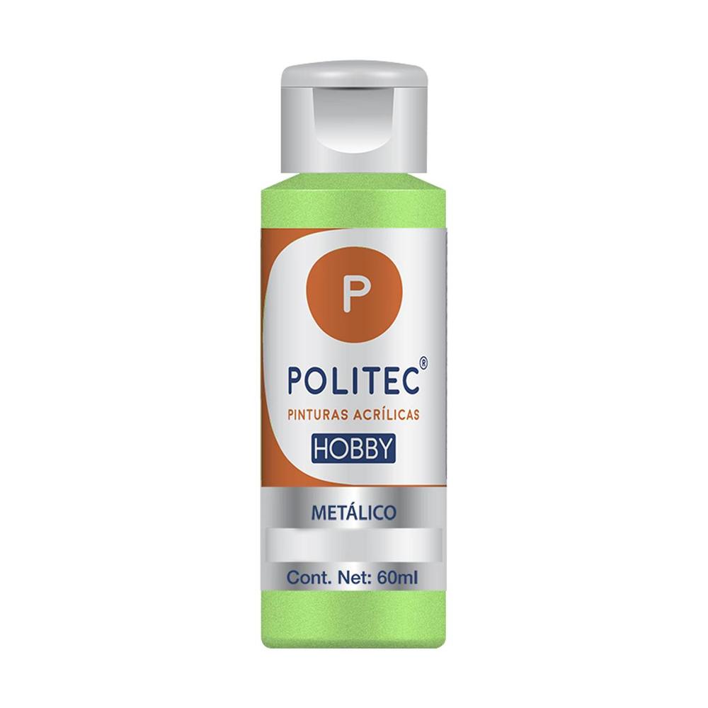 Foto 2 pulgar | Kit 3 Pinturas Acrílicas Metálica Línea Hobby 60ml Politec