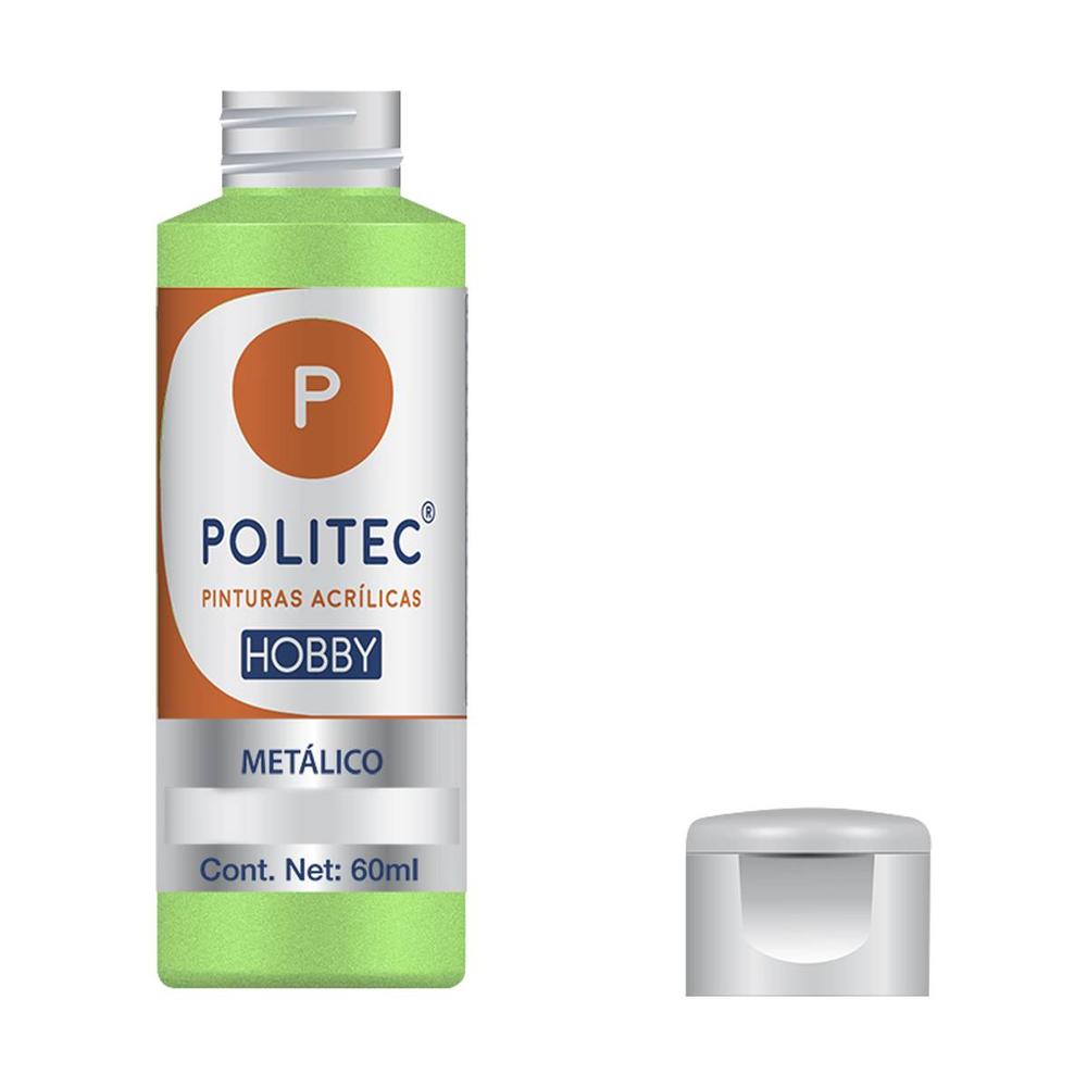 Foto 3 pulgar | Kit 3 Pinturas Acrílicas Metálica Línea Hobby 60ml Politec