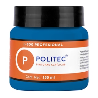 Foto 1 | Set 2 Piezas De Pintura Acrílica Linea 300 Profesional 150ml Politec