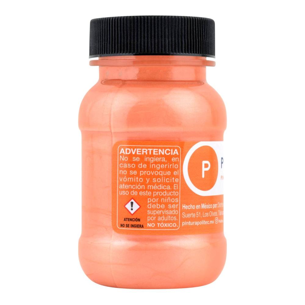 Foto 3 pulgar | Pintura Acrílica Politec Naranja Metálico de 100 ml 2 Piezas