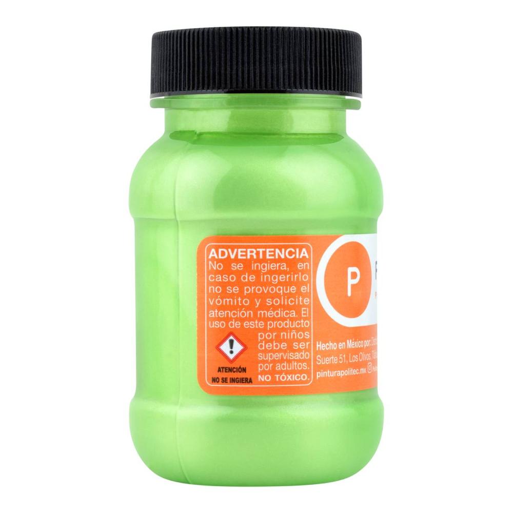 Foto 5 pulgar | Pintura Acrílica Politec Verde Hoja Metálico de 100 ml 2 Piezas