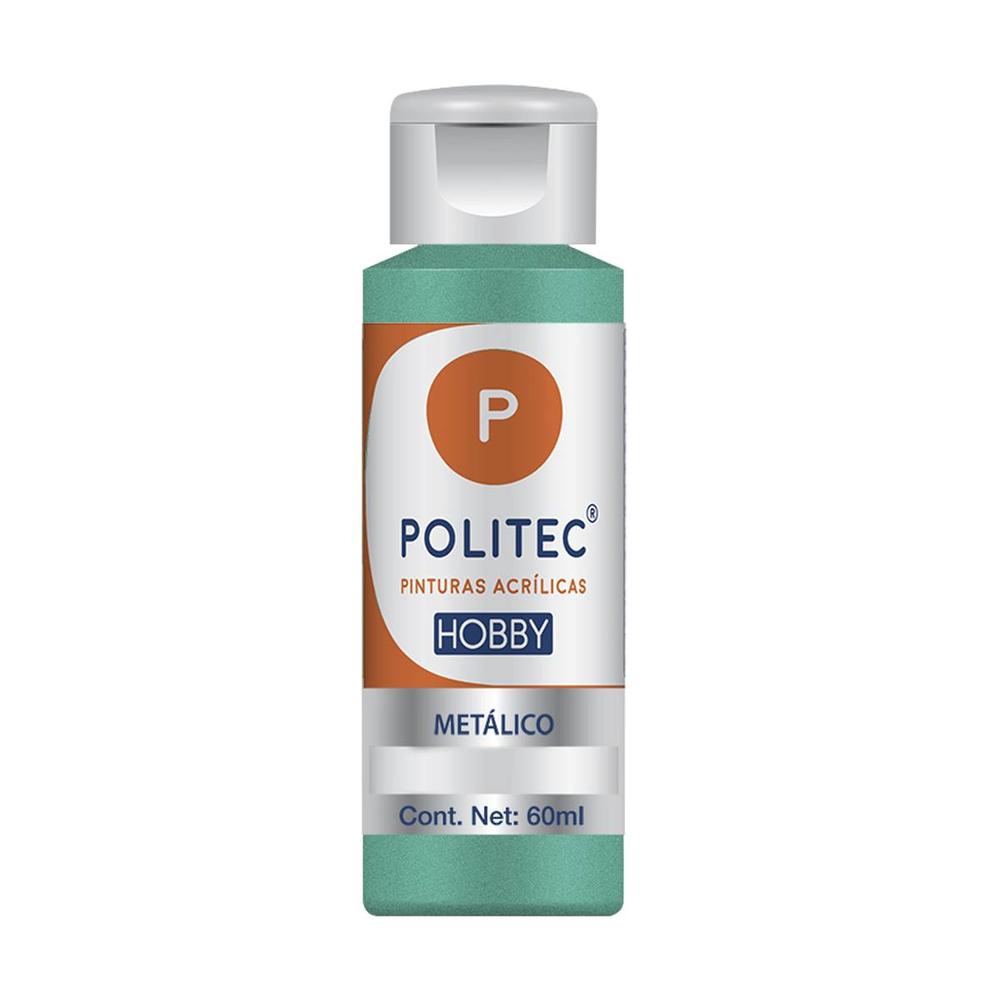 Foto 2 pulgar | Kit 3 Pinturas Acrílicas Metálica Línea Hobby 60ml Politec