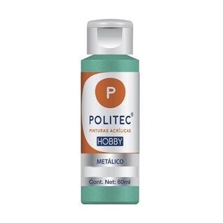 Foto 1 | Kit 3 Pinturas Acrílicas Metálica Línea Hobby 60ml Politec
