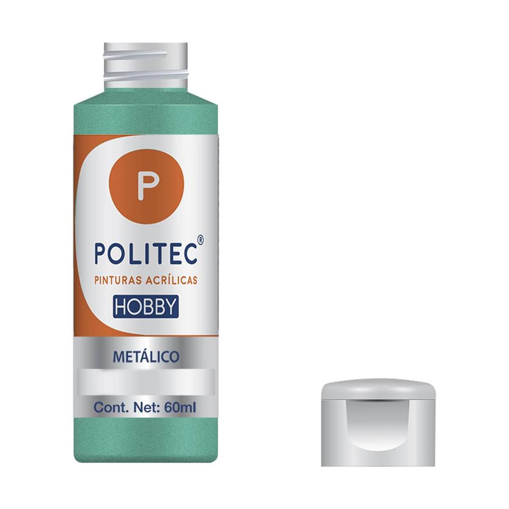 Foto 3 pulgar | Kit 3 Pinturas Acrílicas Metálica Línea Hobby 60ml Politec