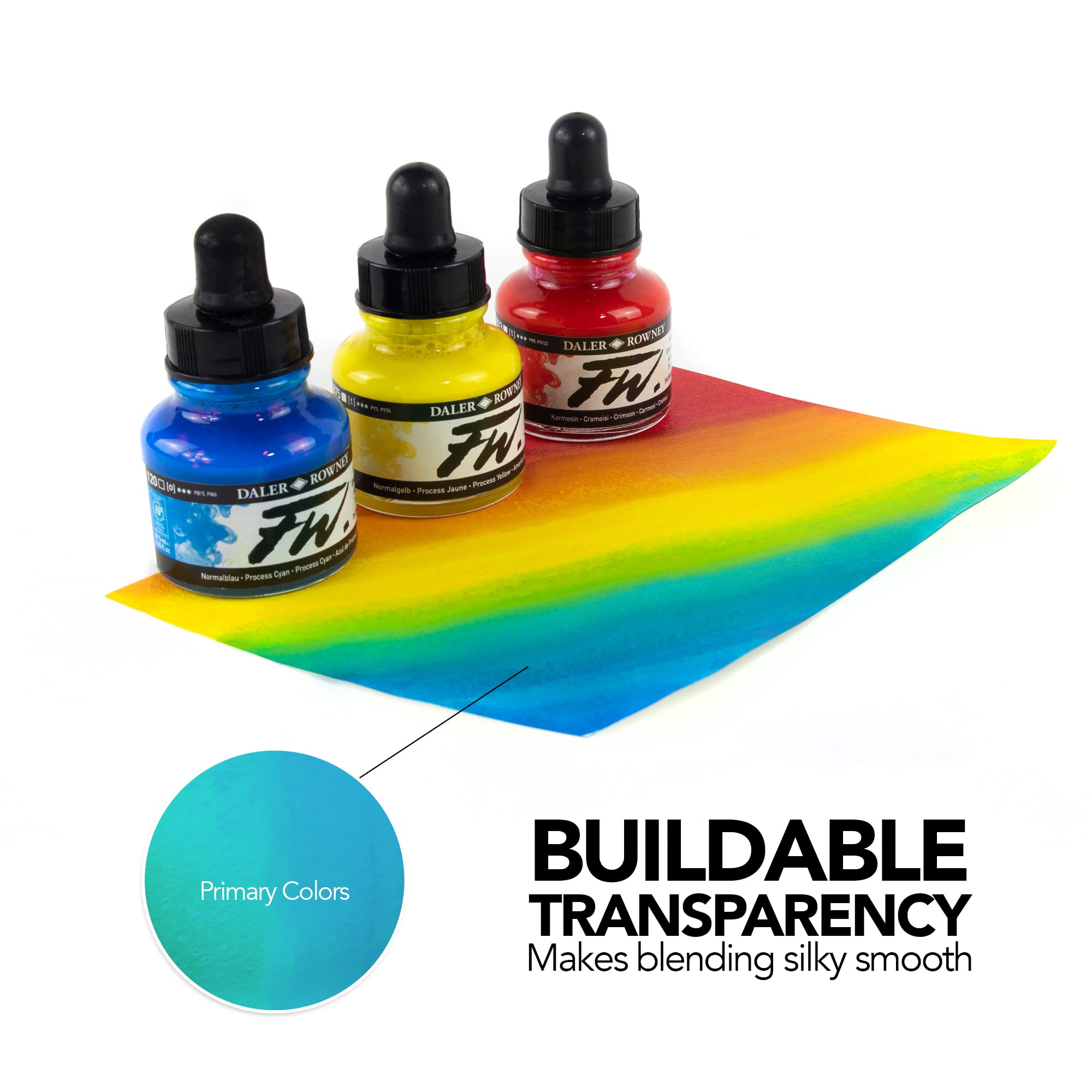 Foto 5 pulgar | Botella De Tinta Acrílica Daler Rowney Fw Indian Yellow 29,5 Ml - Venta Internacional.