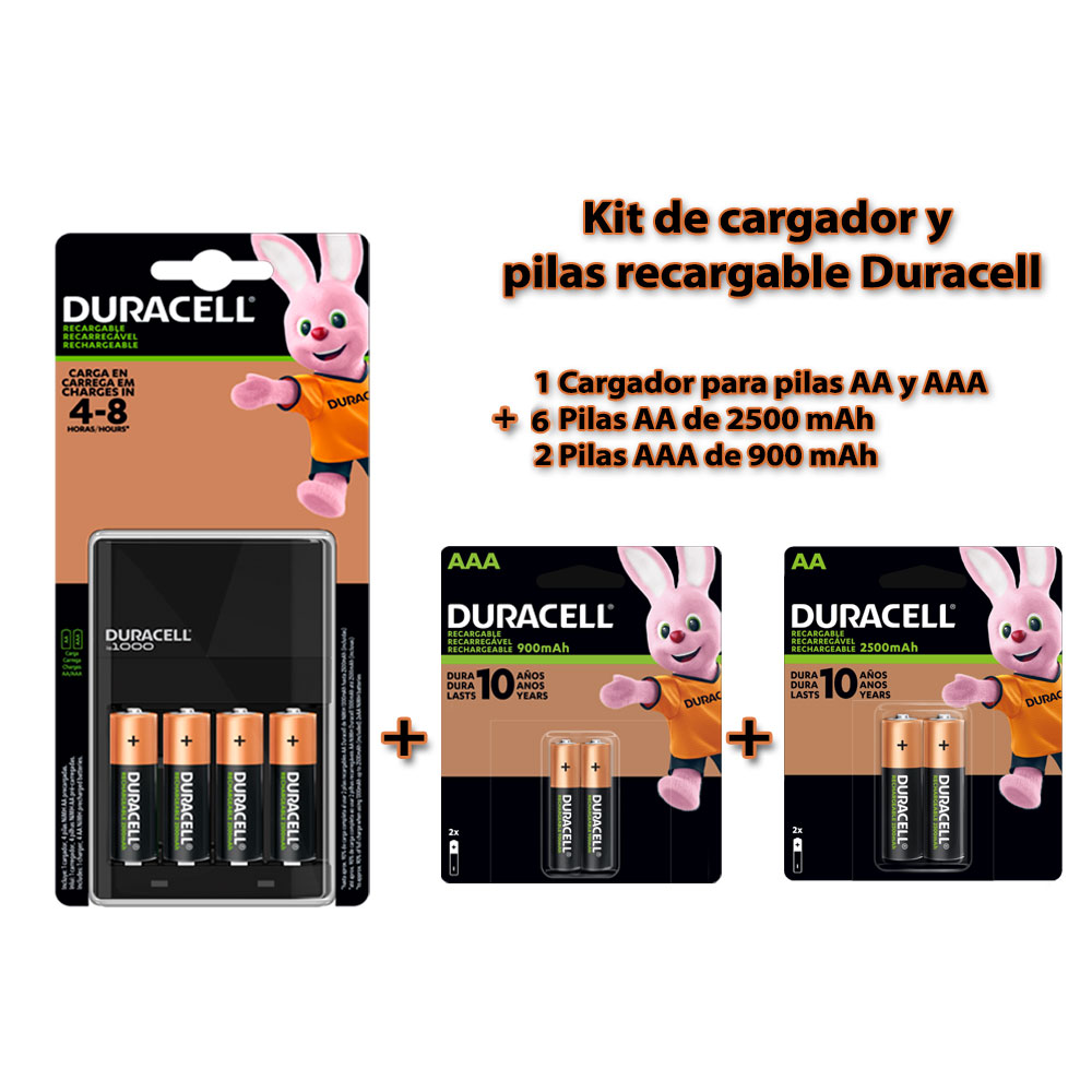 Foto 3 pulgar | Kit Cargador Duracell con 4 Pilas Recargables Duracell AA más 2 Pilas Recargables AA más 2 Pilas Recargables AAA