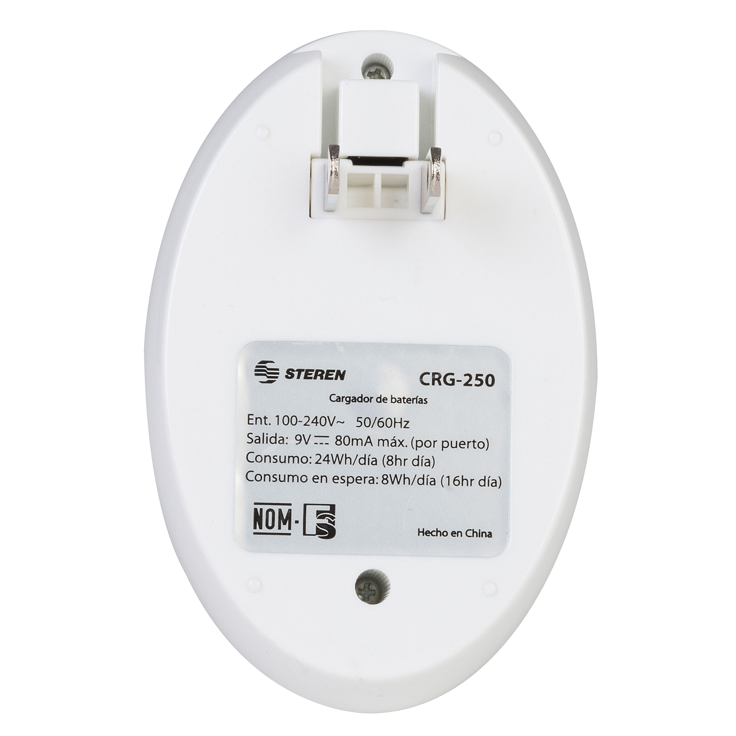 Foto 4 pulgar | Cargador Inteligente de Pilas Steren Crg-250 color Blanco 9 V Incluye 2 Pilas 9 V