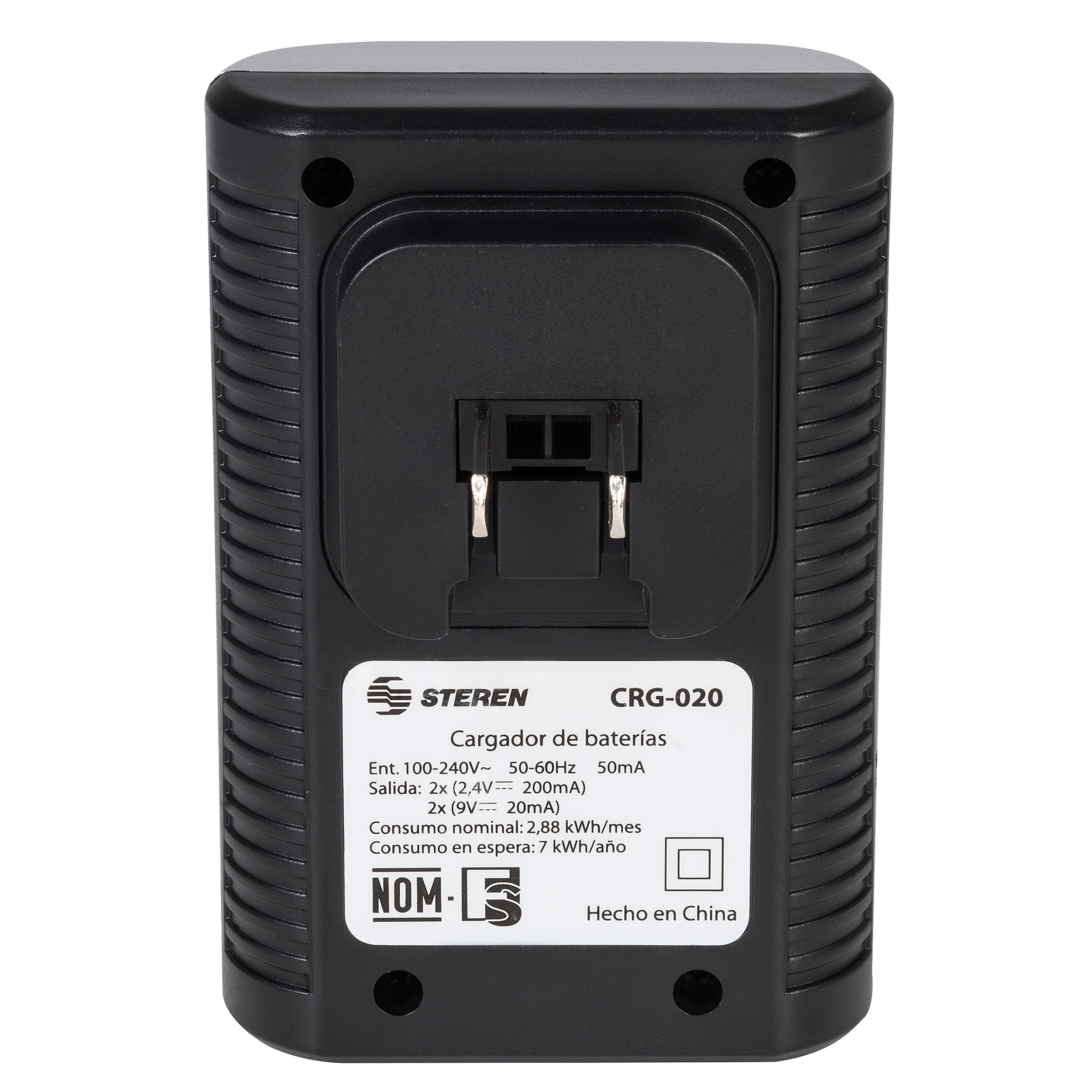 Foto 2 | Cargador de Pilas AA/AAA /9 V Steren Crg-020 color Gris Incluye 4 Pilas AA