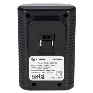 Foto 2 | Cargador de Pilas AA/AAA /9 V Steren Crg-020 color Gris Incluye 4 Pilas AA