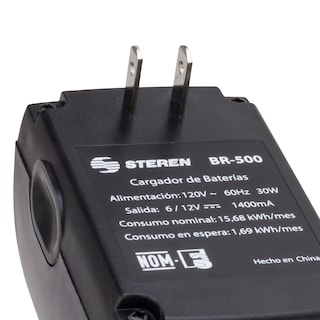 Foto 2 | Cargador Inteligente para Baterías Selladas de Ácido-Plomo Steren Br-500 color Negro