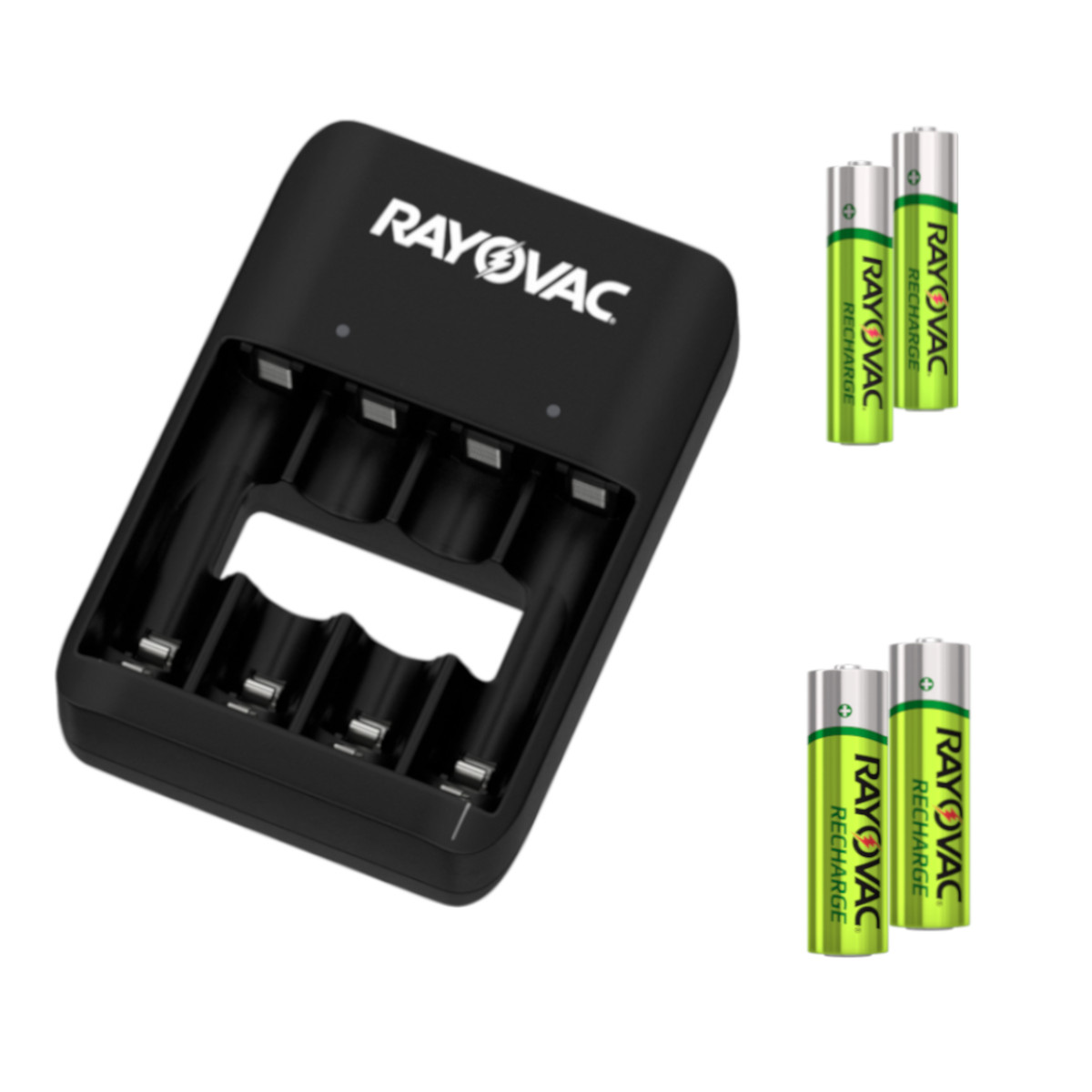 Foto 1 | Cargador Pilas Rayovac con Baterías Recargables 2 Aa + 2 Aaa