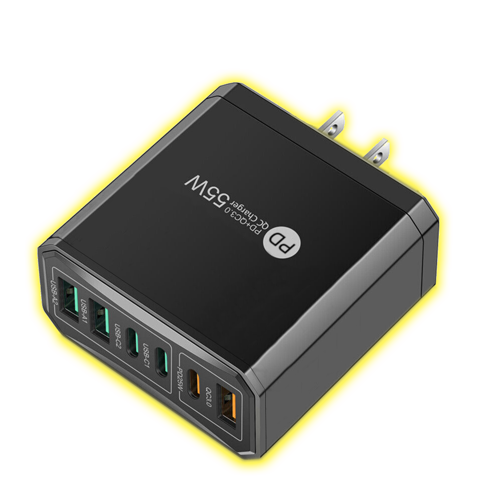 Cargador Tipo C Usb Carga Rapida Para Iphone Samsung Xiaomi 6 Puertos $299