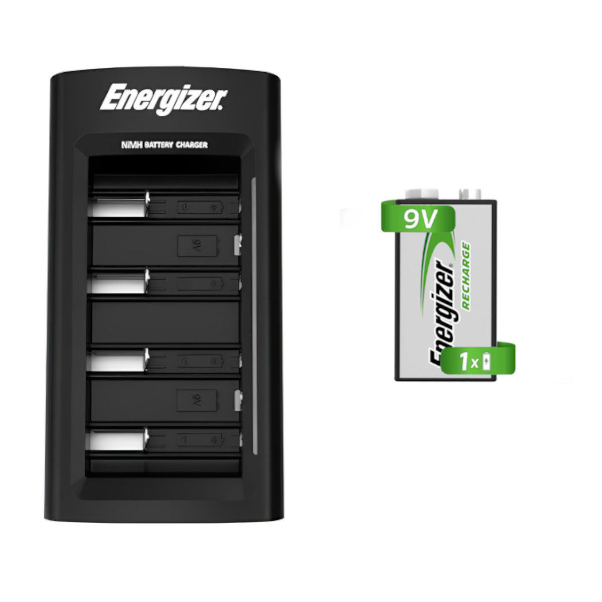 Cargador Universal Energizer + 1 Pila Recargable 9v 175mah