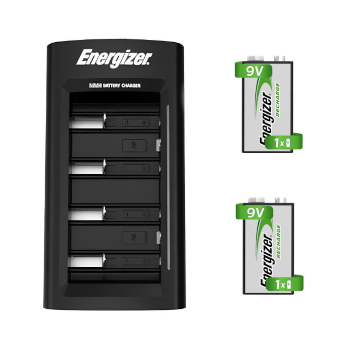 Cargador Universal Energizer + 2 Pilas Recargables 9v 175mah $1,189