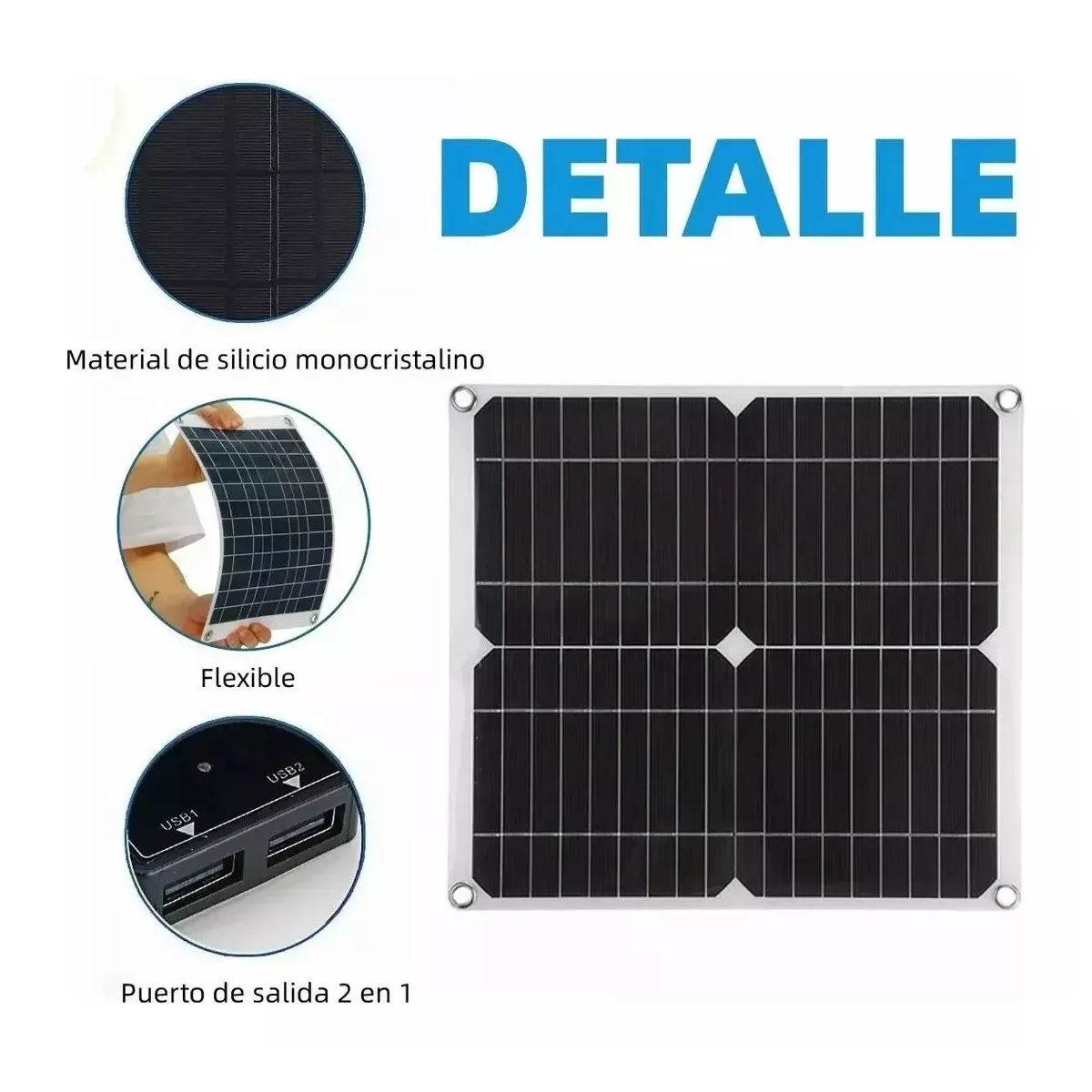 Foto 4 pulgar | Kit De Controlador Económico Carga Panel Solar De 100 Negro Azul