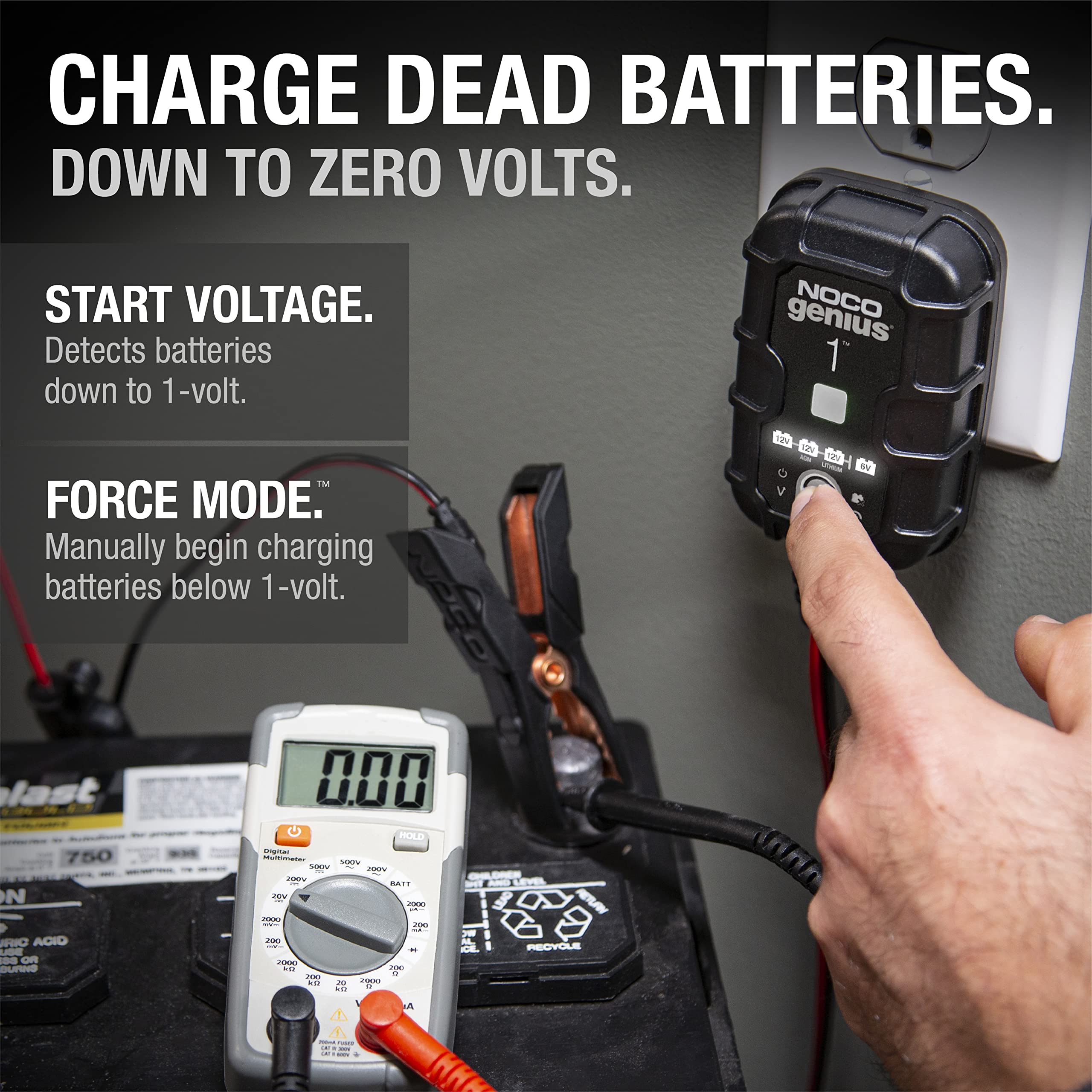 Foto 3 | Cargador De Batería De Coche Inteligente Noco Genius1 1a 6v/12v - Venta Internacional.