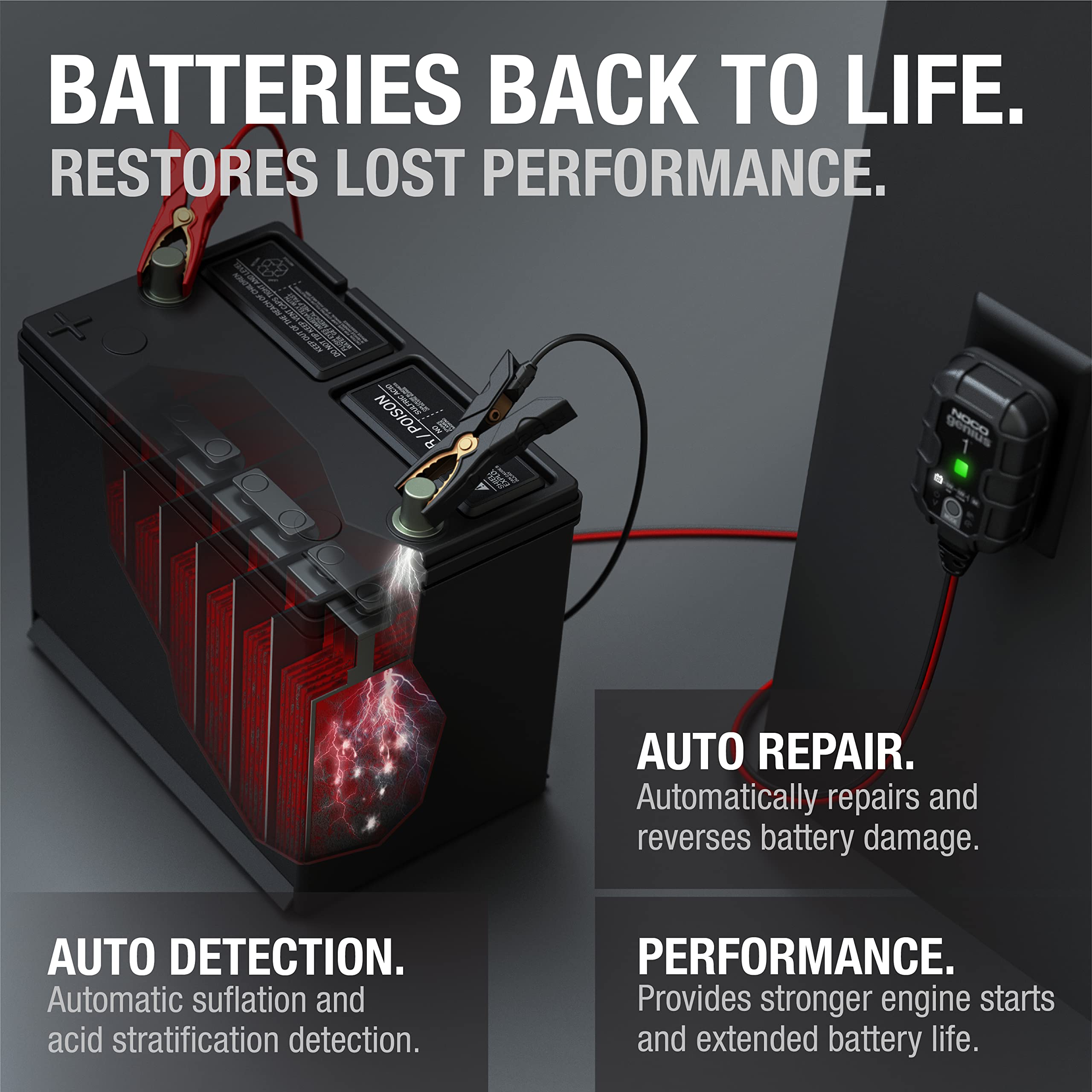 Foto 6 | Cargador De Batería De Coche Inteligente Noco Genius1 1a 6v/12v - Venta Internacional.