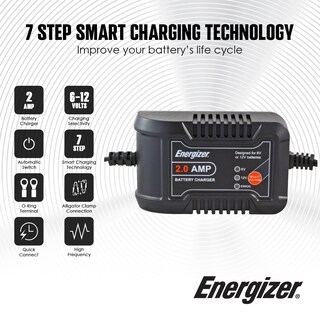 Foto 3 | Cargador/mantenedor De Baterías Energizer, Pantalla Lcd De 2 Amperios, 6 V/12 V - Venta Internacional.