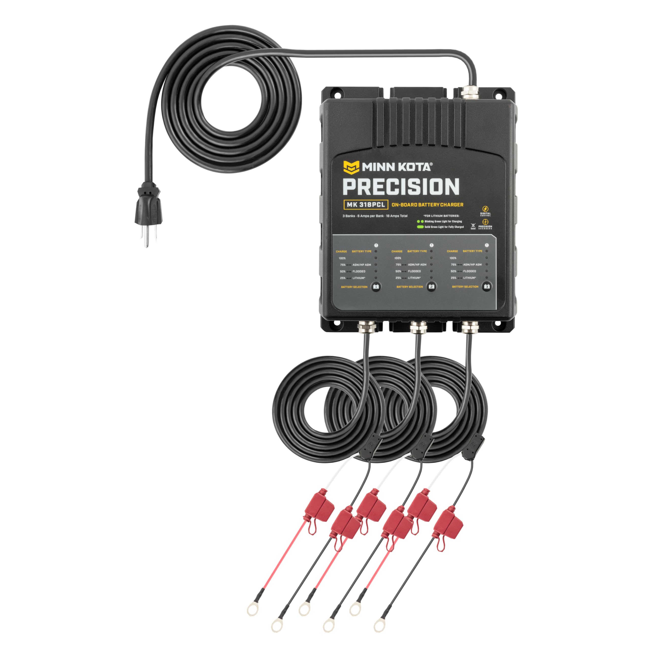 Foto 3 | Cargador De Batería Minn Kota Mk-318pcl Incorporado De 3 Bancos X 6 A - Venta Internacional.