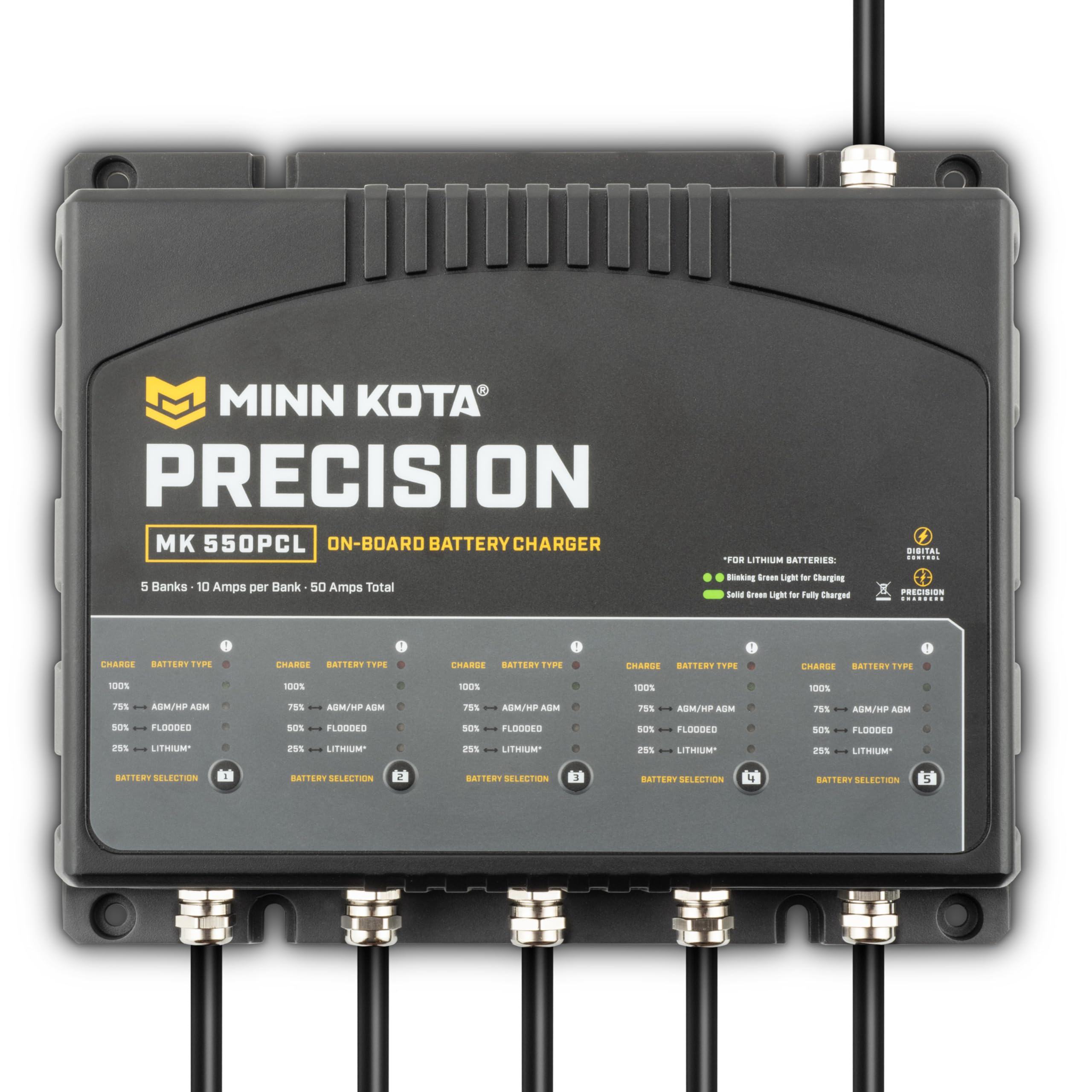 Foto 2 | Cargador De Batería Minn Kota Precision Mk 550 Pcl 5 Bank X 10a - Venta Internacional.