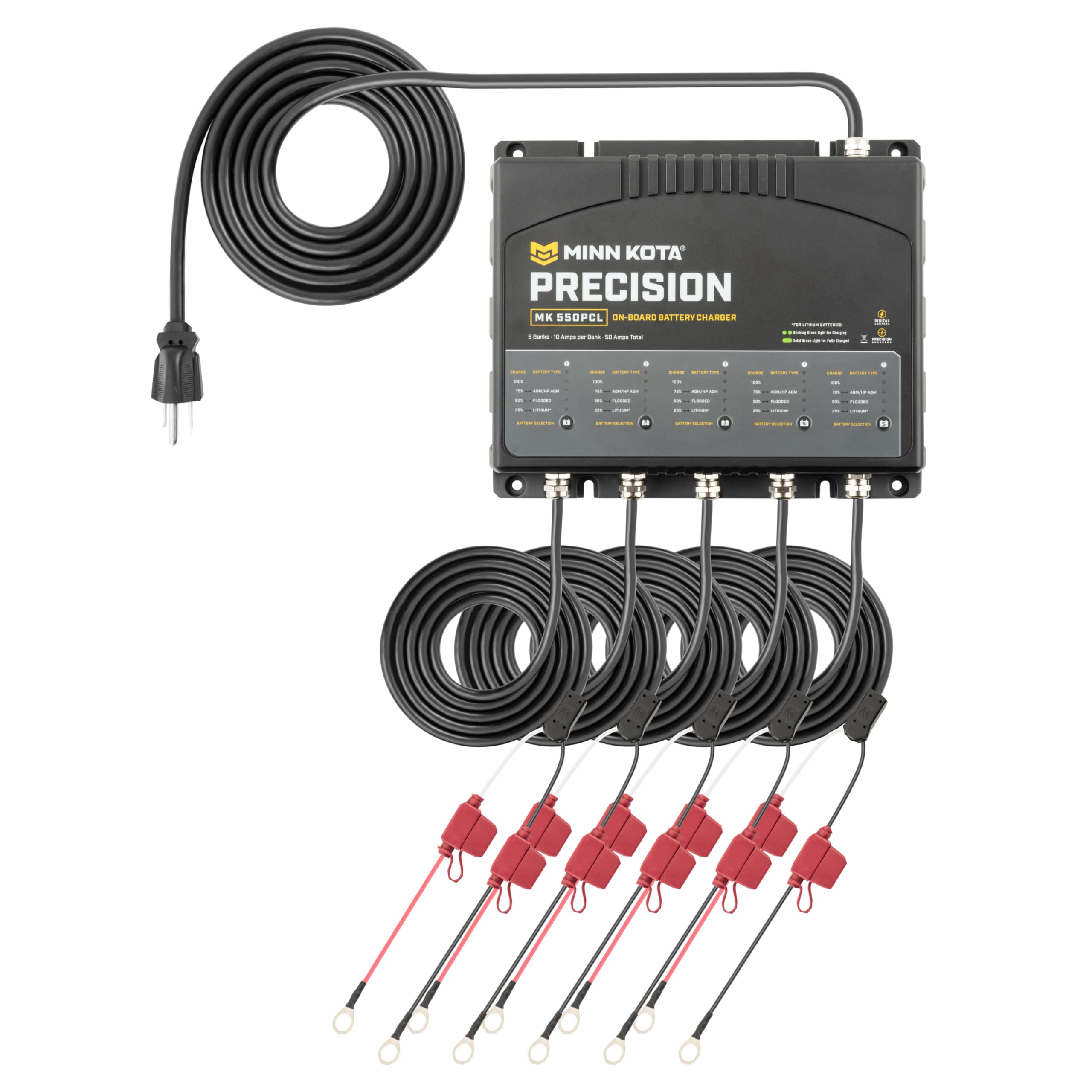 Foto 3 | Cargador De Batería Minn Kota Precision Mk 550 Pcl 5 Bank X 10a - Venta Internacional.