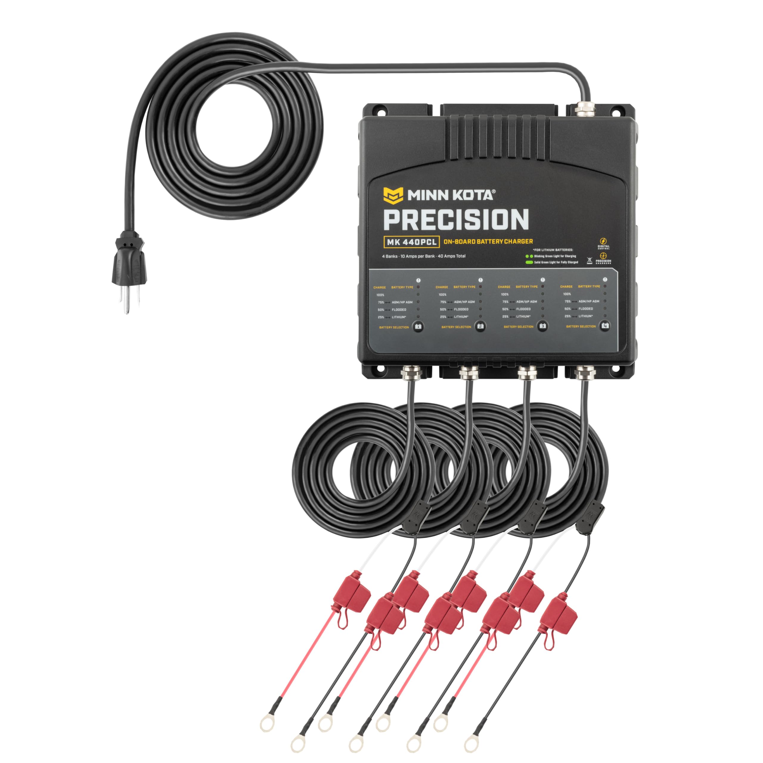 Foto 3 | Cargador De Batería Minn Kota Precision Mk 440 Pcl 4 Bank X 10a - Venta Internacional.