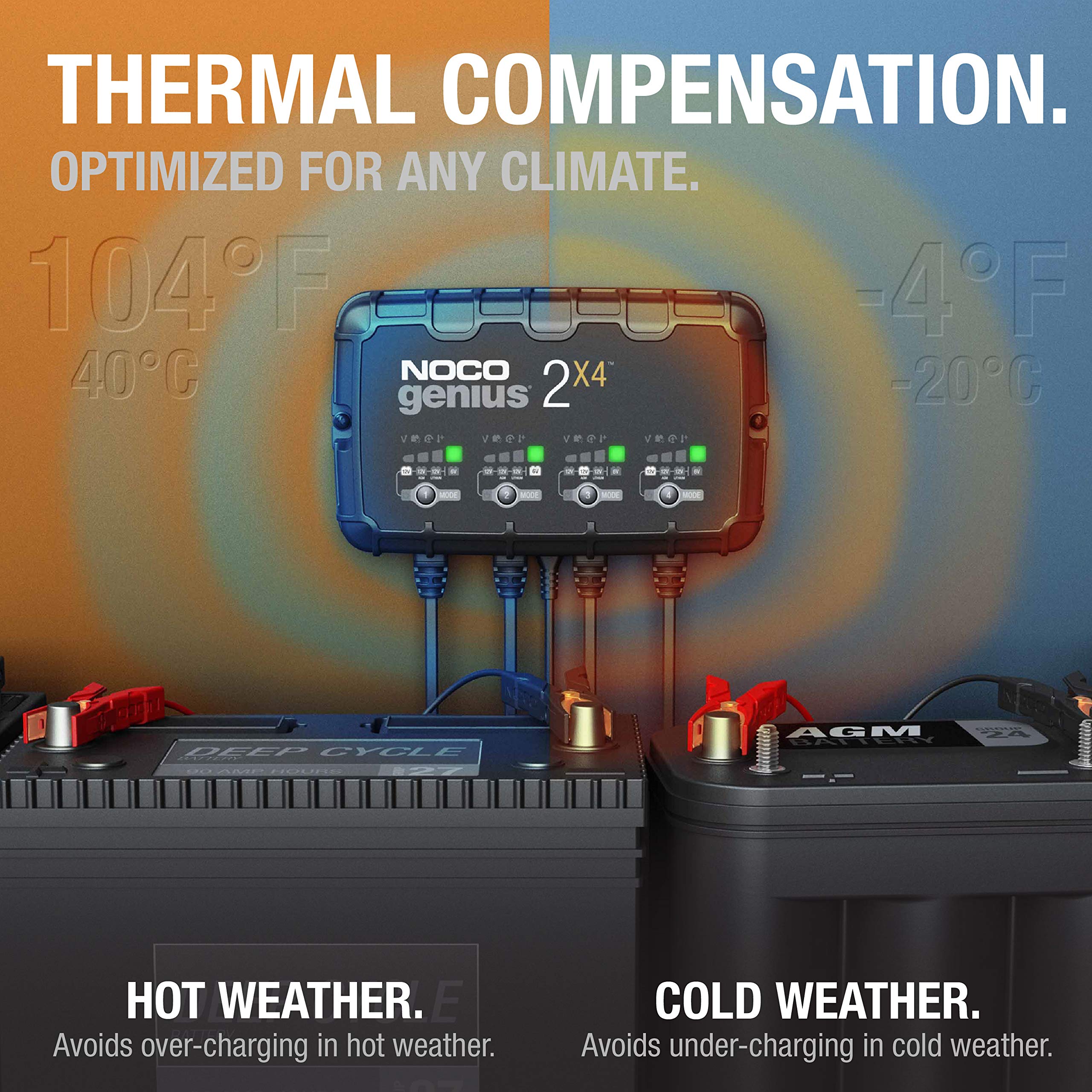 Foto 4 | Cargador De Baterías Noco Genius2x4 De 4 Bancos, 8 A, 6 V/12 V, Automoción - Venta Internacional.