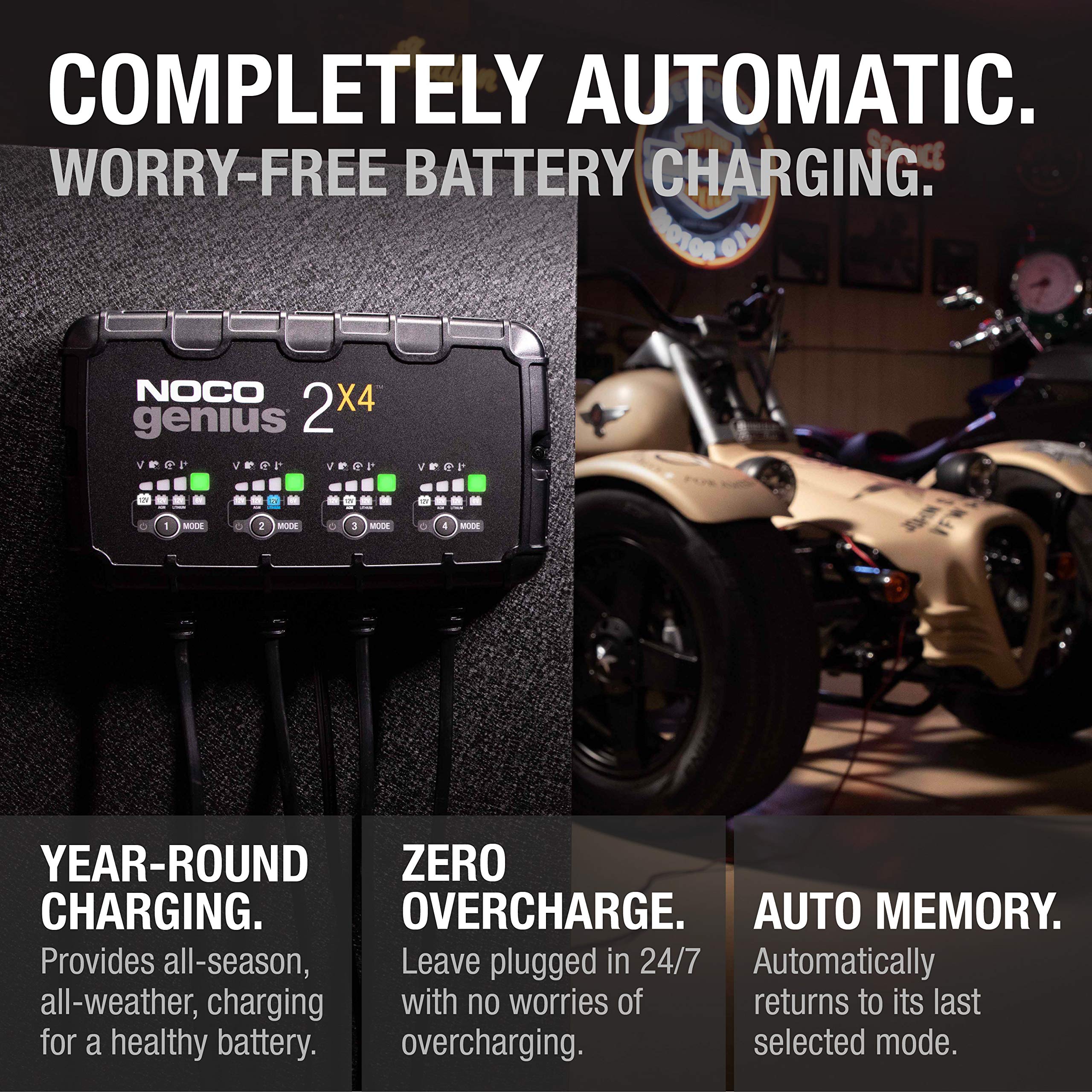 Foto 5 | Cargador De Baterías Noco Genius2x4 De 4 Bancos, 8 A, 6 V/12 V, Automoción - Venta Internacional.