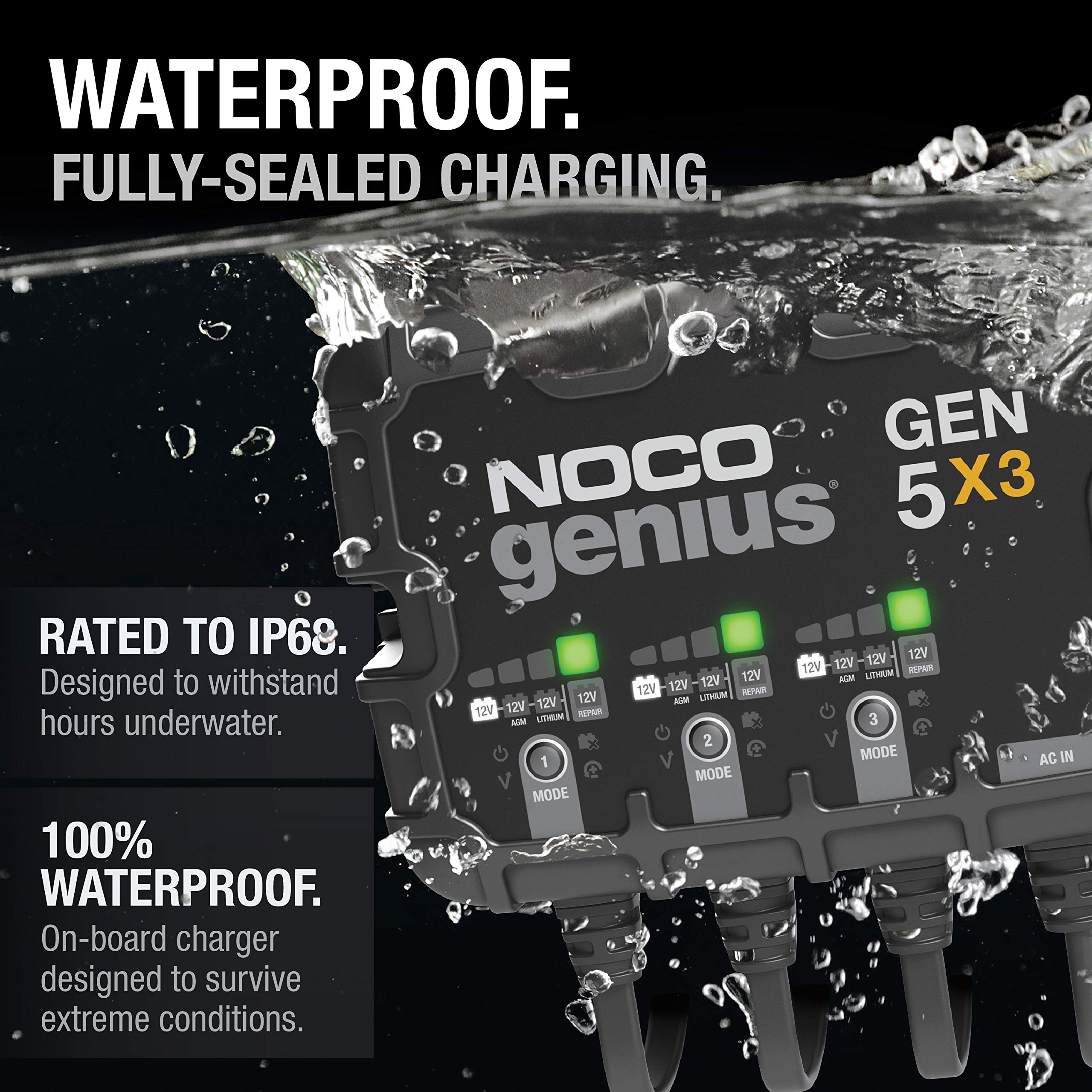 Foto 3 | Cargador De Batería Marino Noco Genius Gen5x3, 3 Bancos, 15 A, 12 V - Venta Internacional.